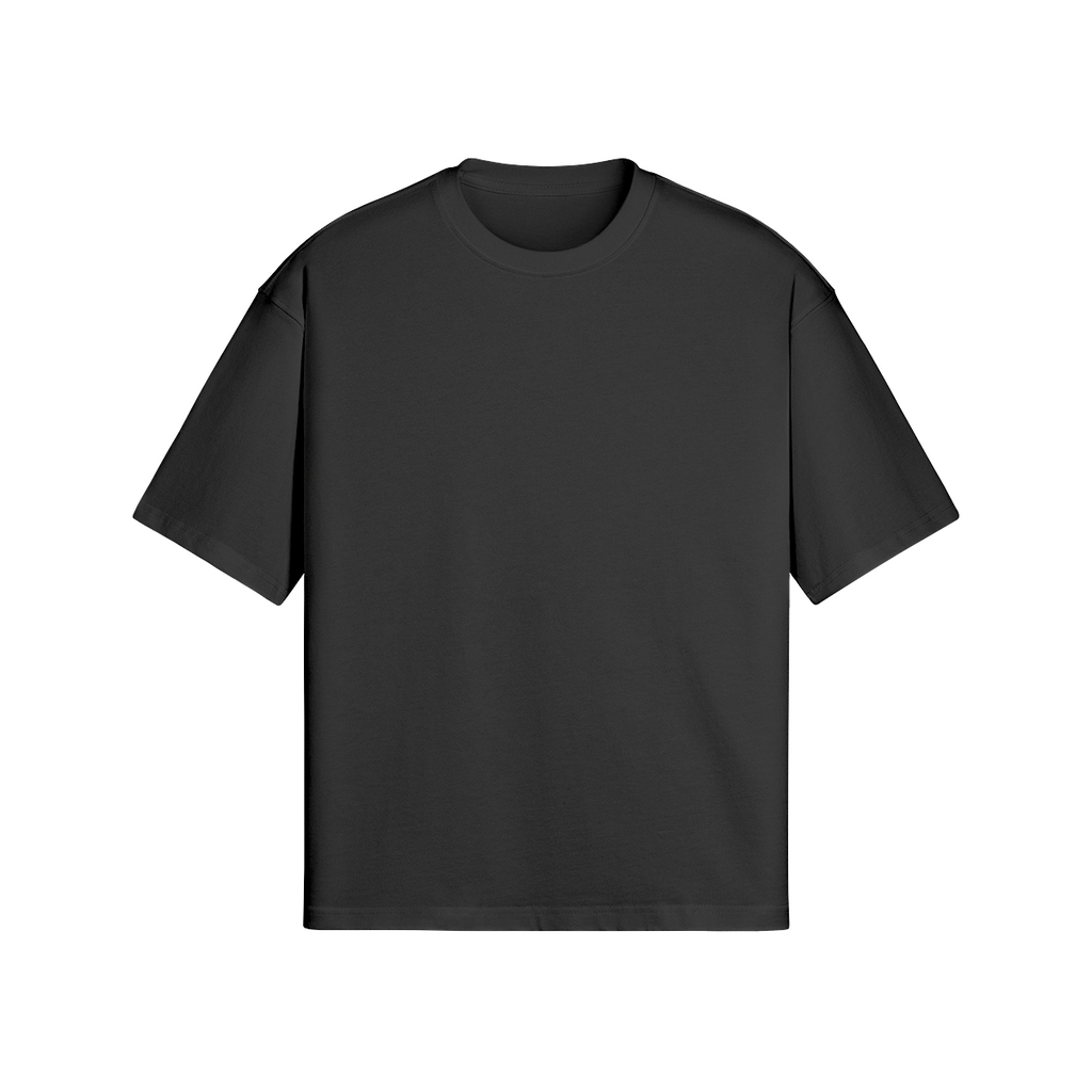 Vorderseite – Schwarz – W124 Fine Line · Heavyweight T-Shirt · 280 g/m²