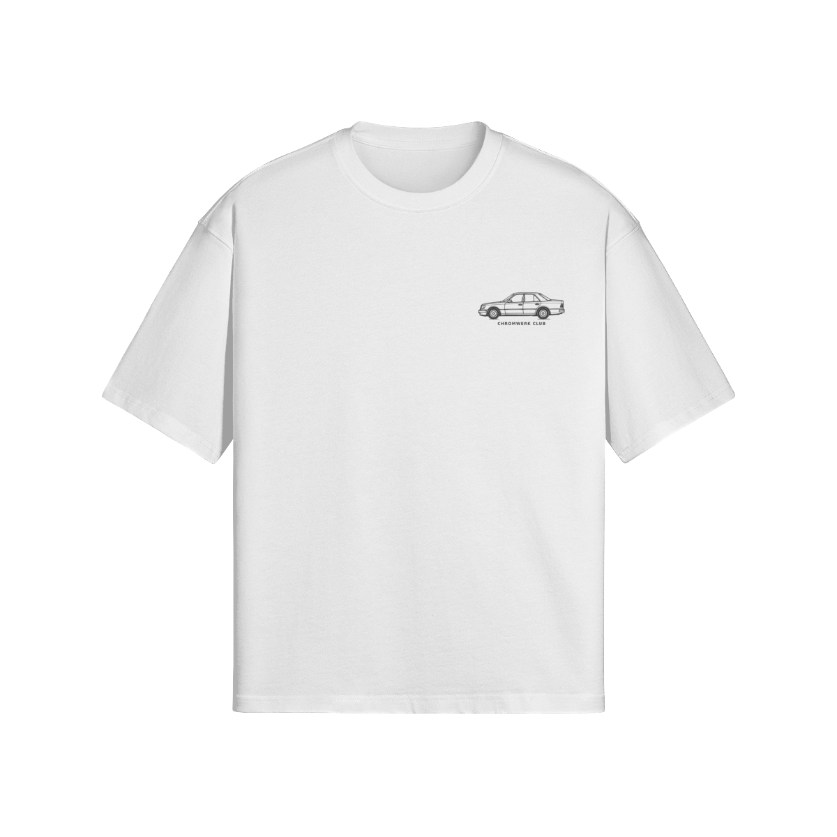 Vorderseite – Weiß – W124 Fine Line · Heavyweight T-Shirt · 280 g/m²