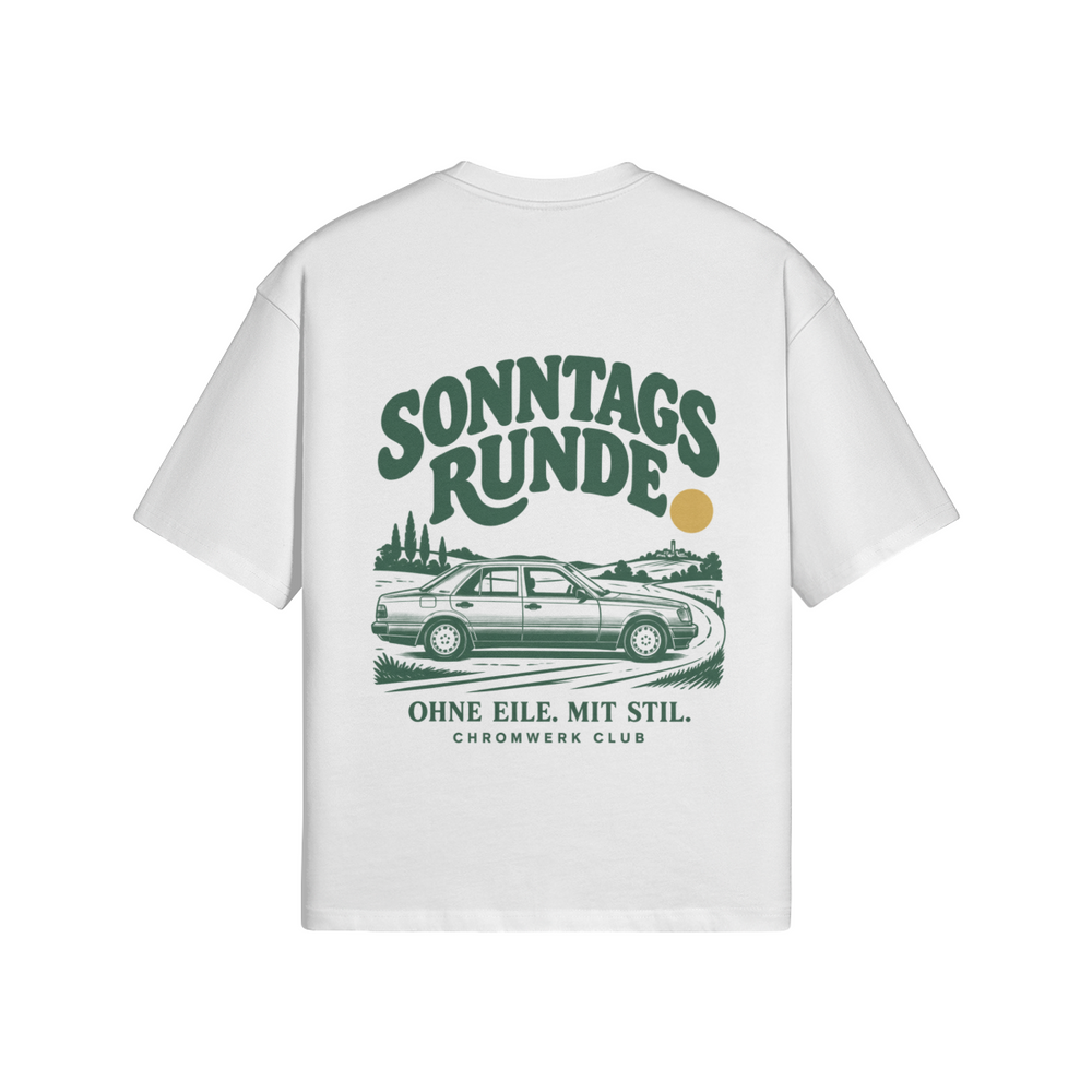 Rückseite – Weiß – W124 Fine Line · Heavyweight T-Shirt · 280 g/m²
