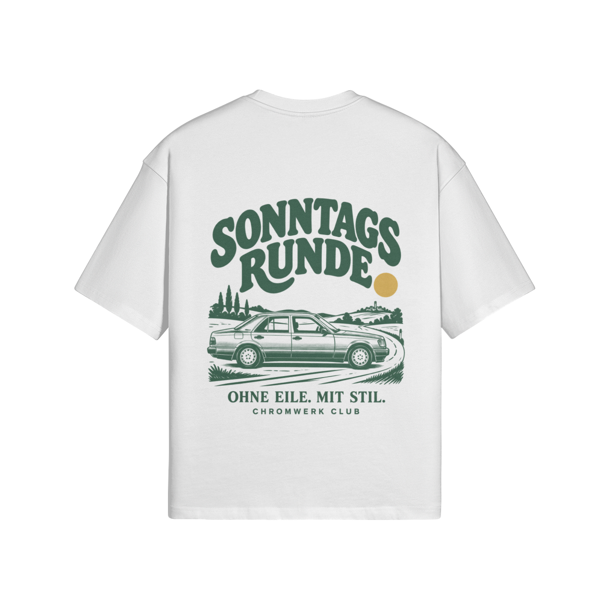 Rückseite – Weiß – W124 Fine Line · Heavyweight T-Shirt · 280 g/m²