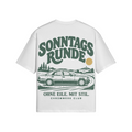 Rückseite – Weiß – Sonntagsrunde · Heavyweight T-Shirt · 280 g/m²